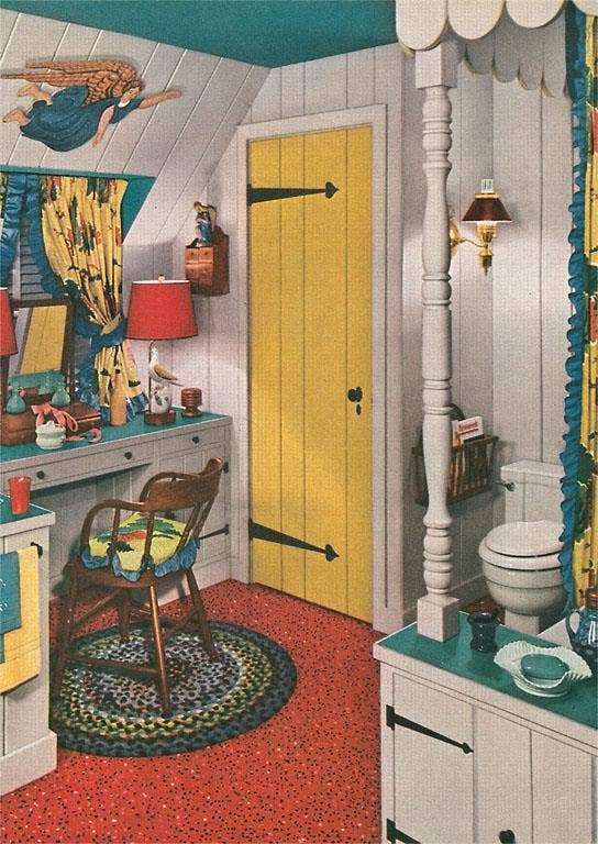 Found Image Press - Wholesale Sticker - Sticker AD-278 Attic Bed & Bath0