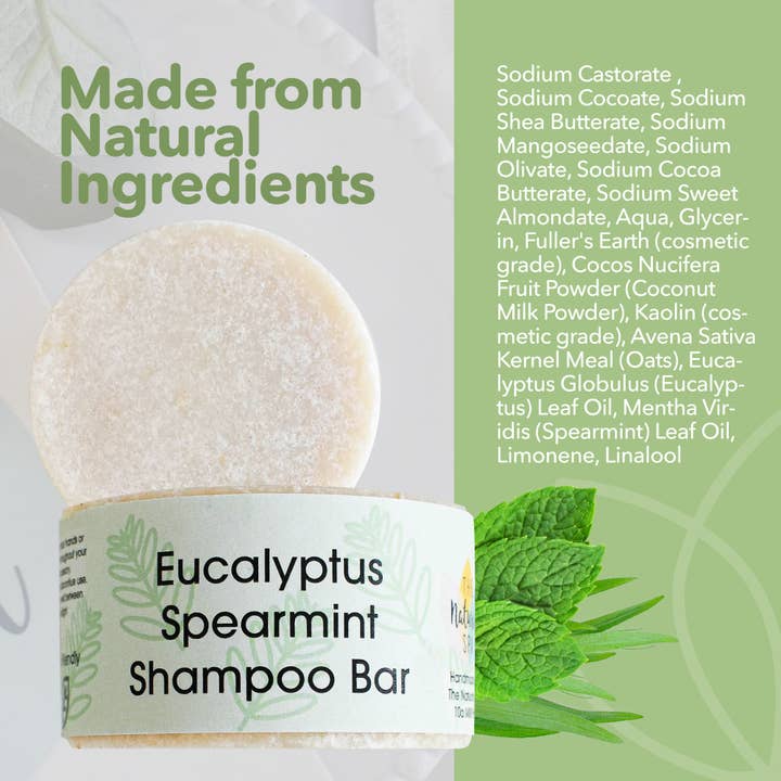 The Natural Spa Cosmetics - Wholesale Shampoo Puck/Solid Shampoo - Spearmint and Eucalyptus Shampoo Bar1