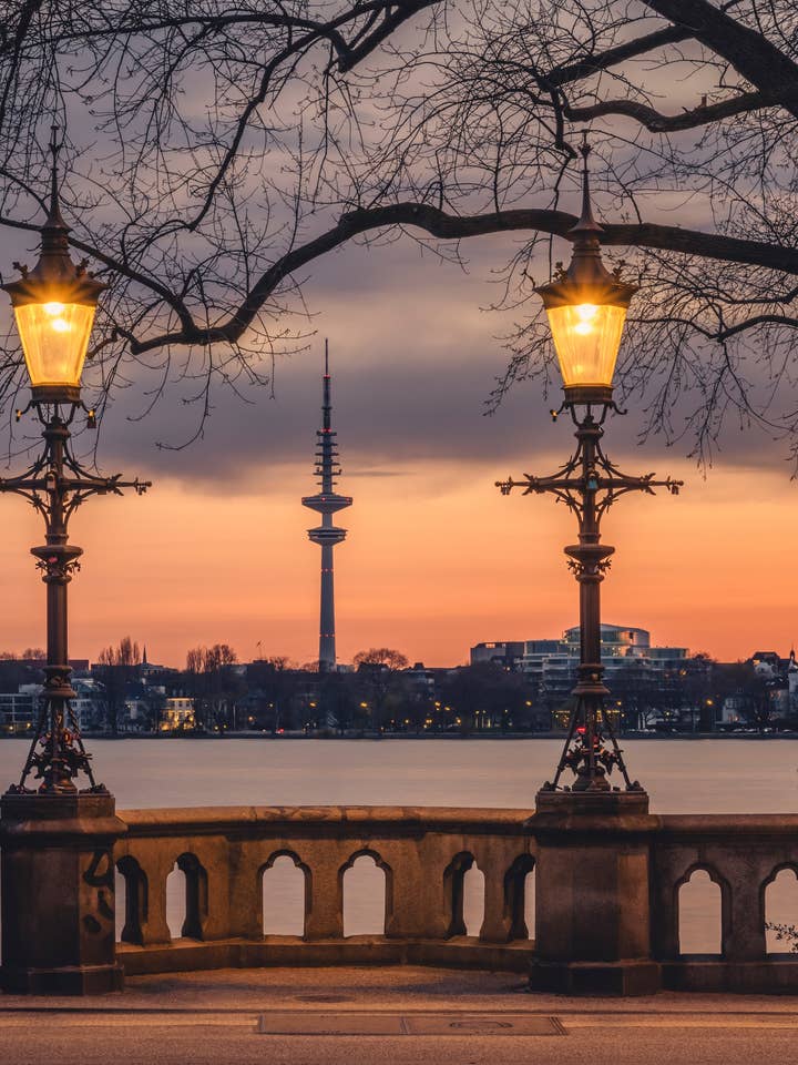 Póster Hamburgo - vista Alster. para venta al por mayor de Posters & Puzzles