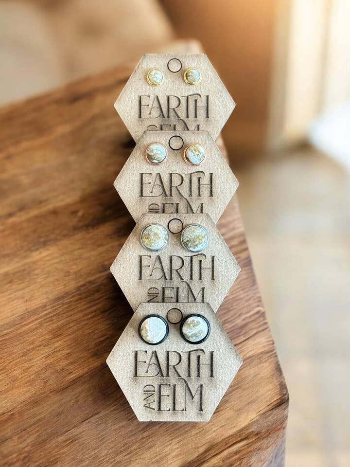 Ocean Jaspis i metalindfatninger for engroshandel hos Earth & Elm