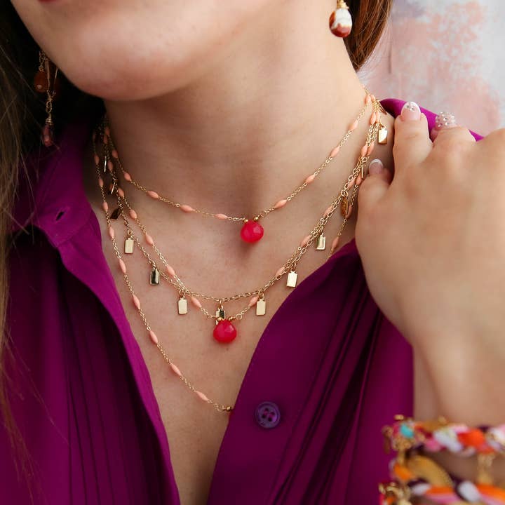 Catherine Page Jewelry - Wholesale Pendant/Charm Necklace - Pebble Layering Necklace in White2