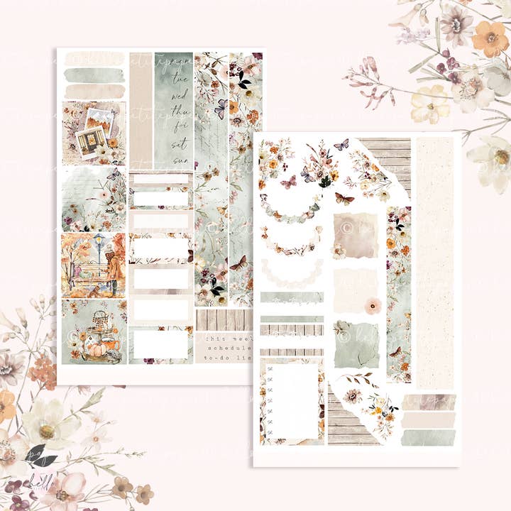 Høst - Hobonichi Cousin Klistermærkesæt for engroshandel hos Hello Petite Paper