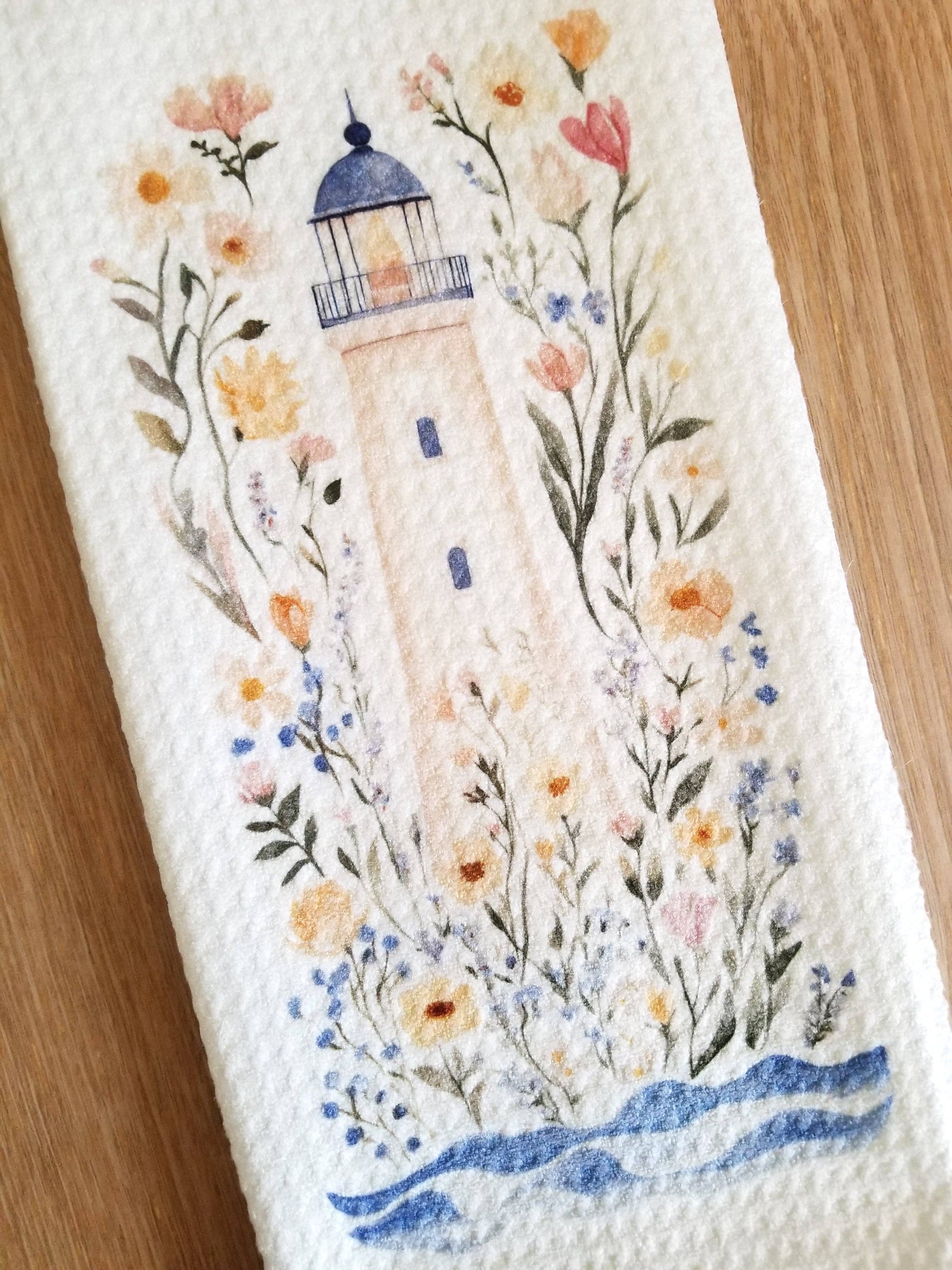 Firefly Paper Studio, LLC - Wholesale Tea Towel - Coastal Lighthouse Tea Towel1