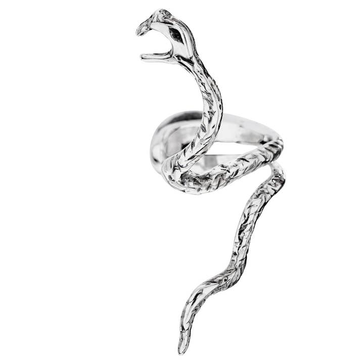 Charmer Sterling Silver Snake Ear Cuff for wholesale by Tiger Mountain Jewelry