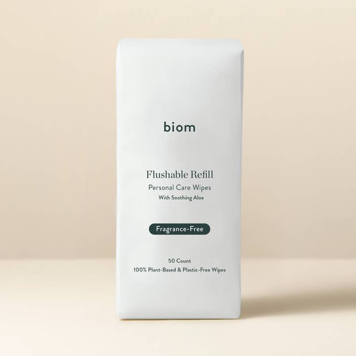 Flushable Wipes Refill (50ct) for wholesale by biom