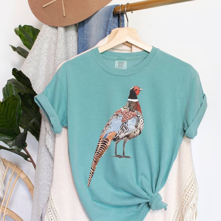 T-shirt Pheasant Comfort Colors pour la vente par The Luna T Company