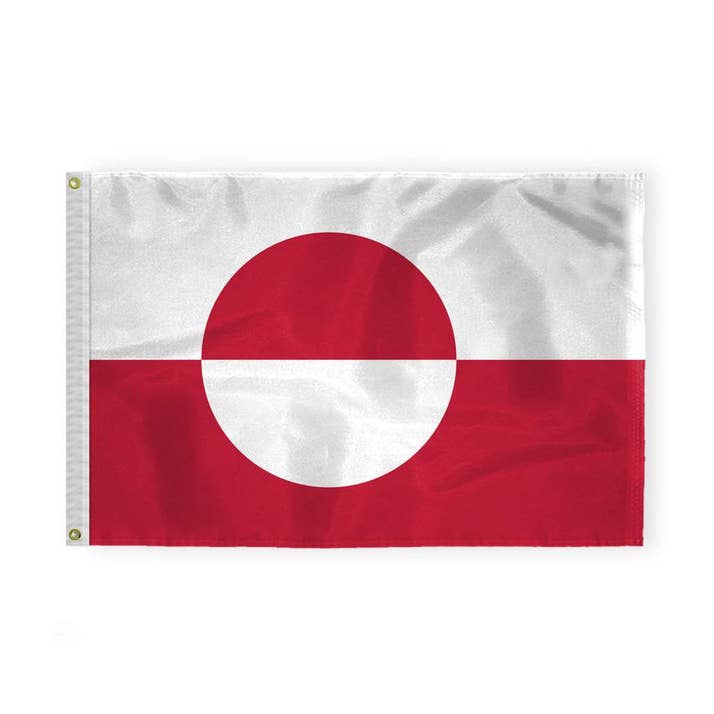 Bandera del Estado de Groenlandia AGAS 6x10 pies - Impresa en Nylon 200D para venta al por mayor de AGAS MFG INC