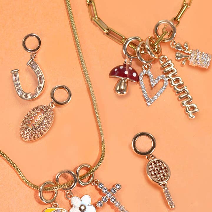 JOSSLYN by wall to wall - Wholesale Individual Charm/Pendant - CLUSTER CHARMS - TITANIUM STEEL OR BRASS CHARMS | 40CM100