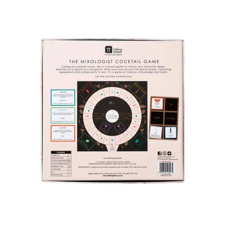 Talking Tables USA - Wholesale Board Game - Cocktail Board Game | Bachelorette Party | Alcohol Games |