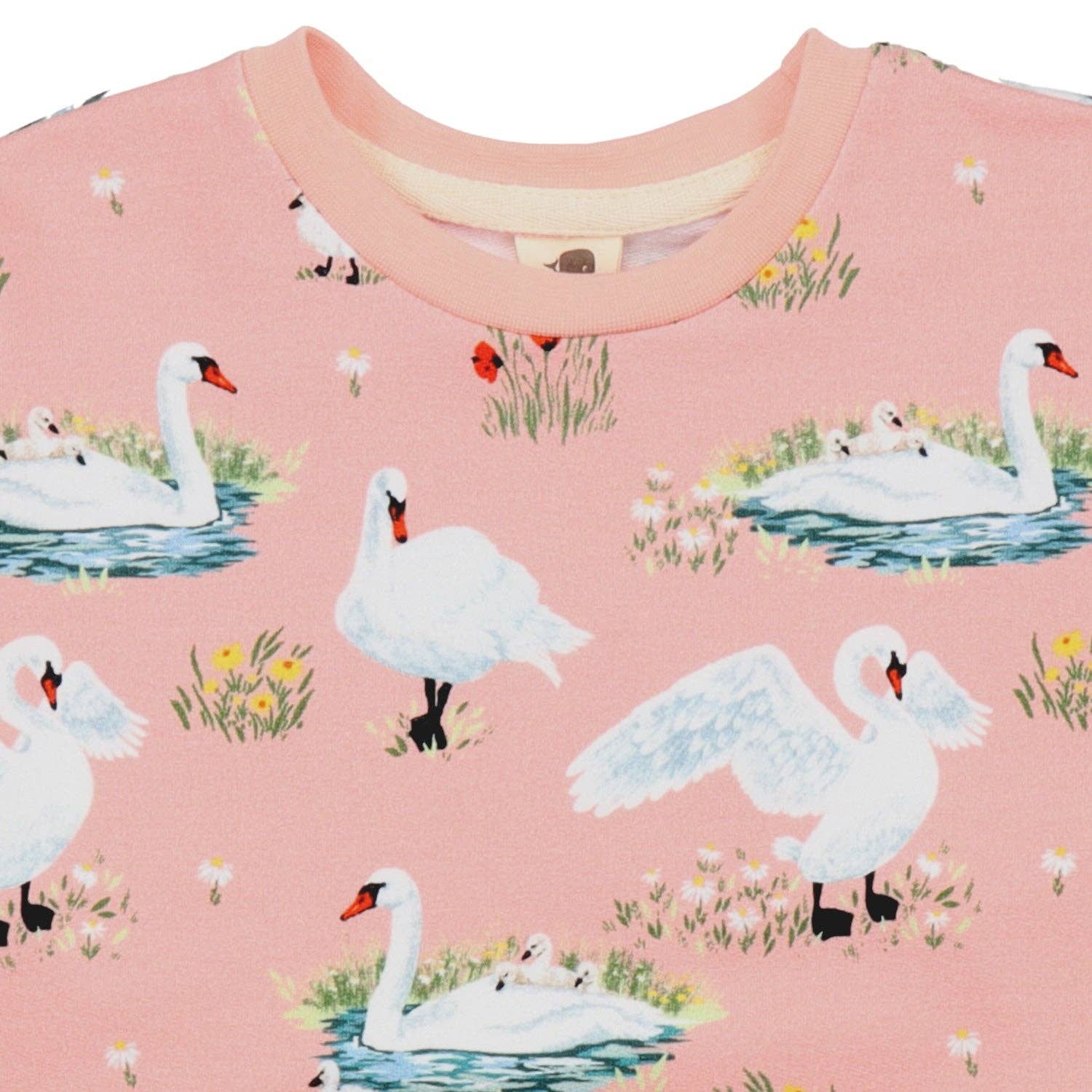 walkiddy – Engroshandel Sweatshirt - Børn – Swans in Spring-sweatshirt1