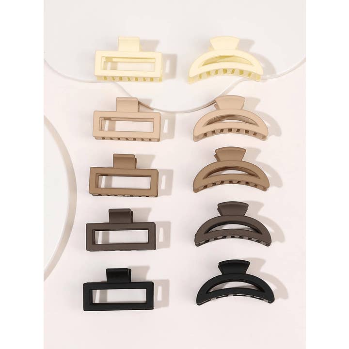 NeutralBlackMix ,...SI-25101 Small hair Claw Clips for wholesale on Faire