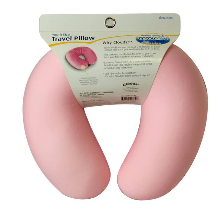 Cloudz - Wholesale Travel Pillow - Kids & Baby - Cloudz Kids Microbead Travel Neck Pillow - Pink1