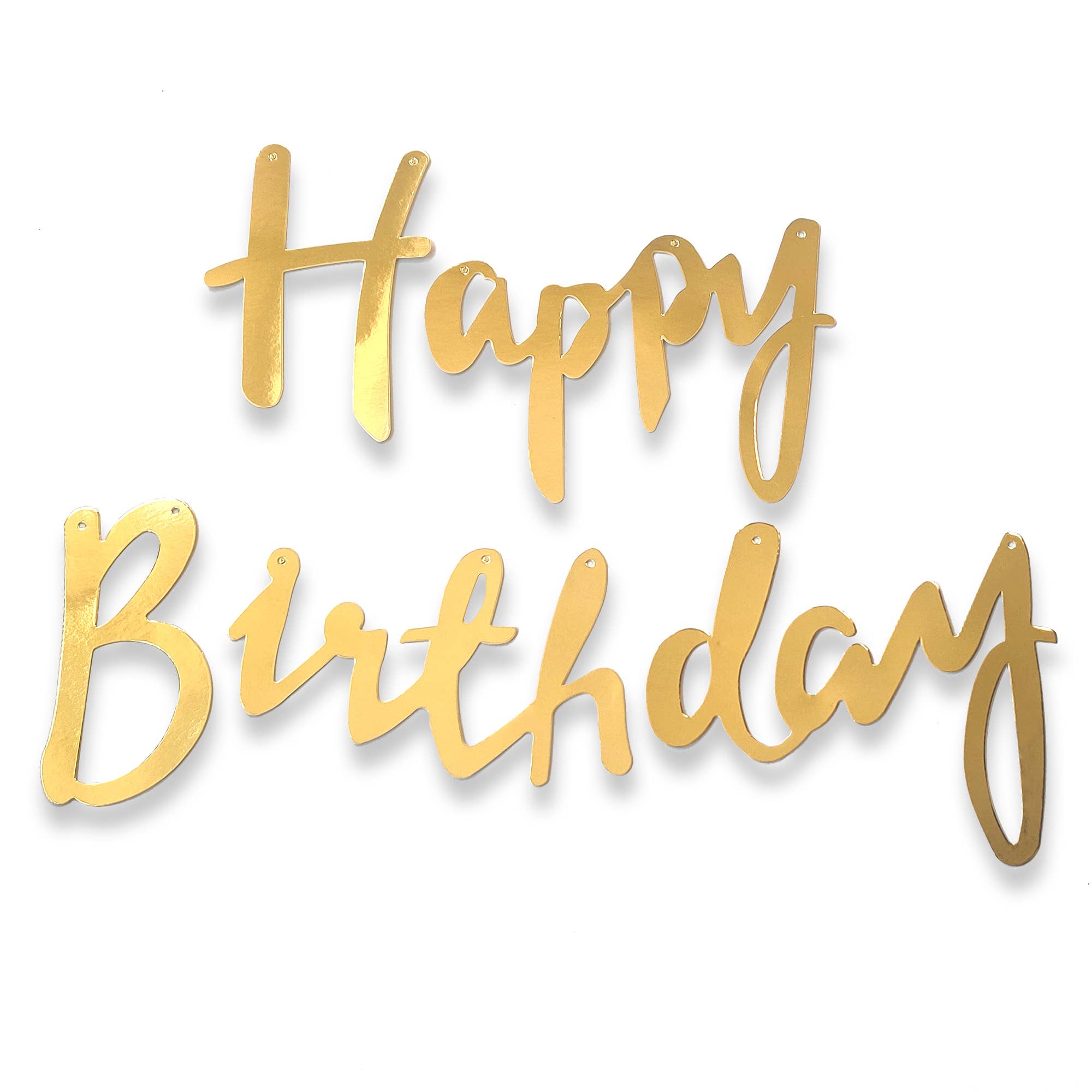 Toyventures - Venta al por mayor Cartel/pancarta para fiestas - Guirnalda de cumpleaños en plateado y rosa dorado para decoración de fiesta0