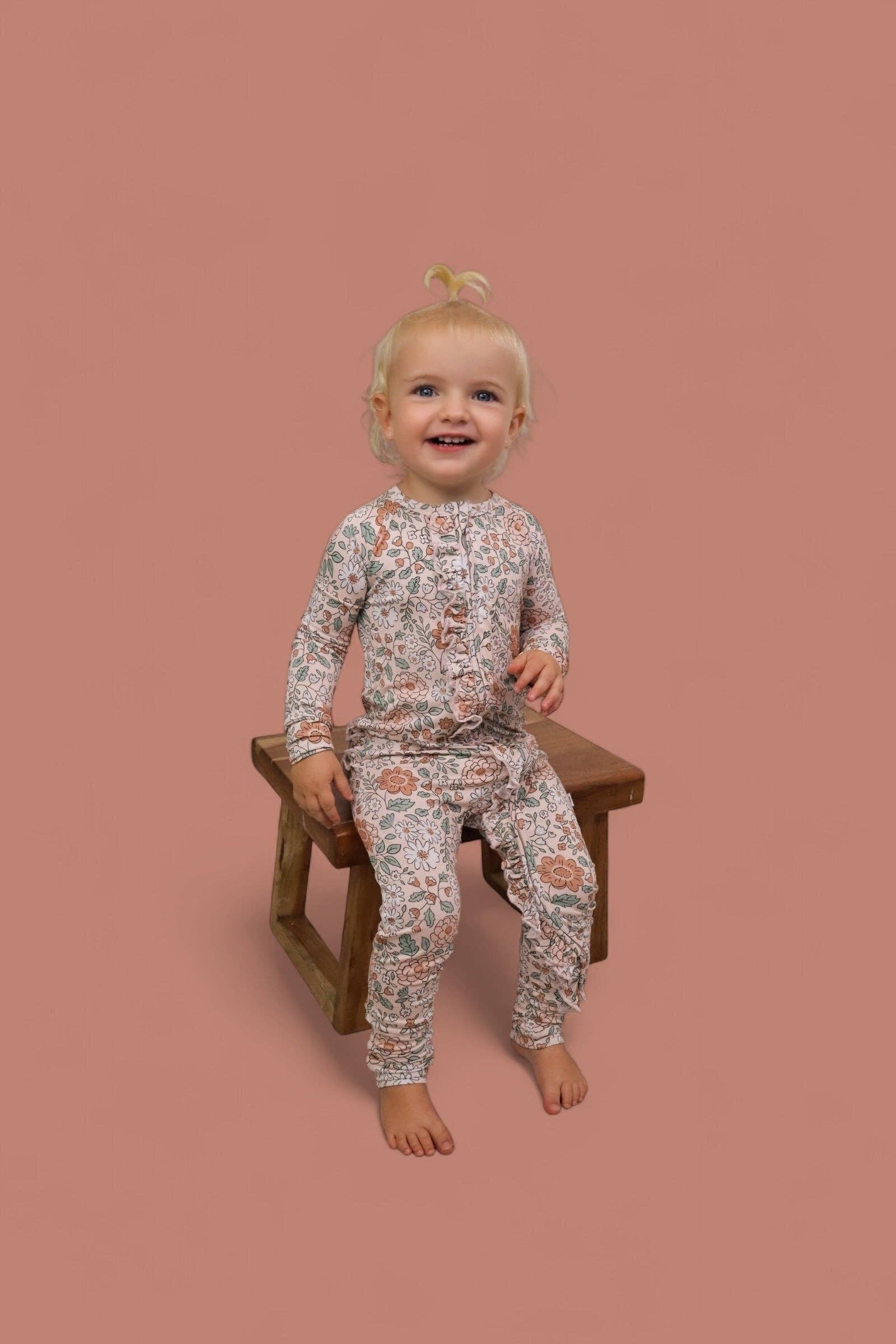 Dream Big Little Co. - Wholesale Jumpsuit - Baby - AUTUMN BLOSSOM DREAM RUFFLE ROMPER11