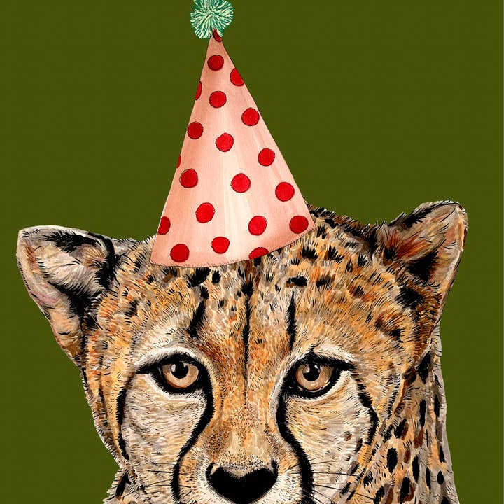 Cheetah On Colour Giclée Print for wholesale by Max Made Me