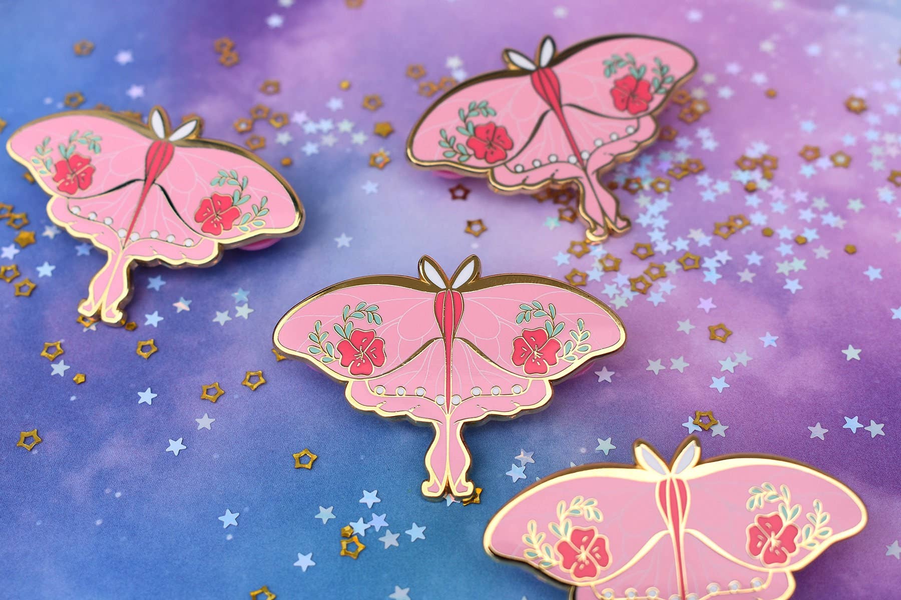 The Moonborn - Wholesale Lapel Pin/Button - Aphrodite Greek Mythology Olympian Goddess Moth Pin1