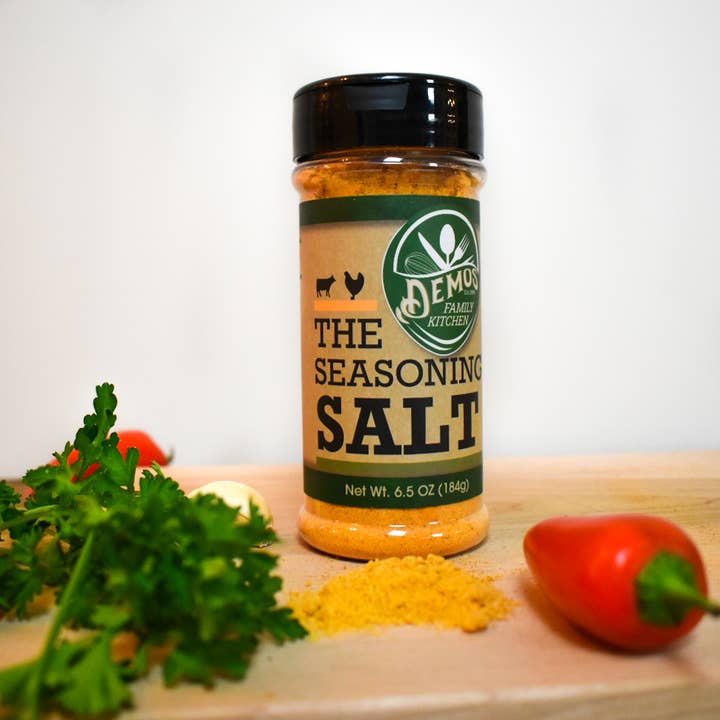 Demos' Seasoning Salt for wholesale by Demos Family Kitchen