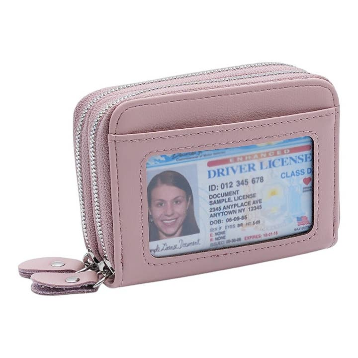 American Leather Goods - Wholesale Wallet - Women's - Leather Credit Card Holder with Zipper, Wallet for Women34