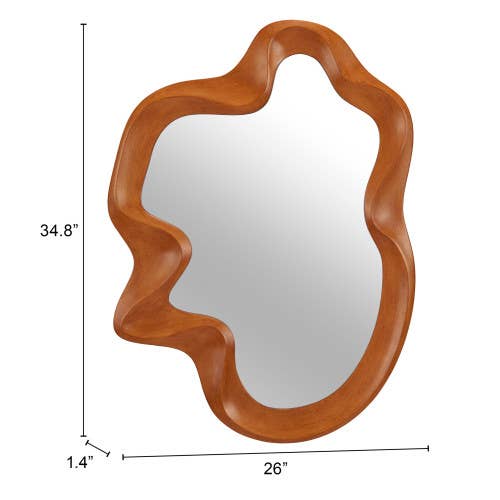 Zuo Modern - Wholesale Wall Mirror - Foz Mirror Brown2