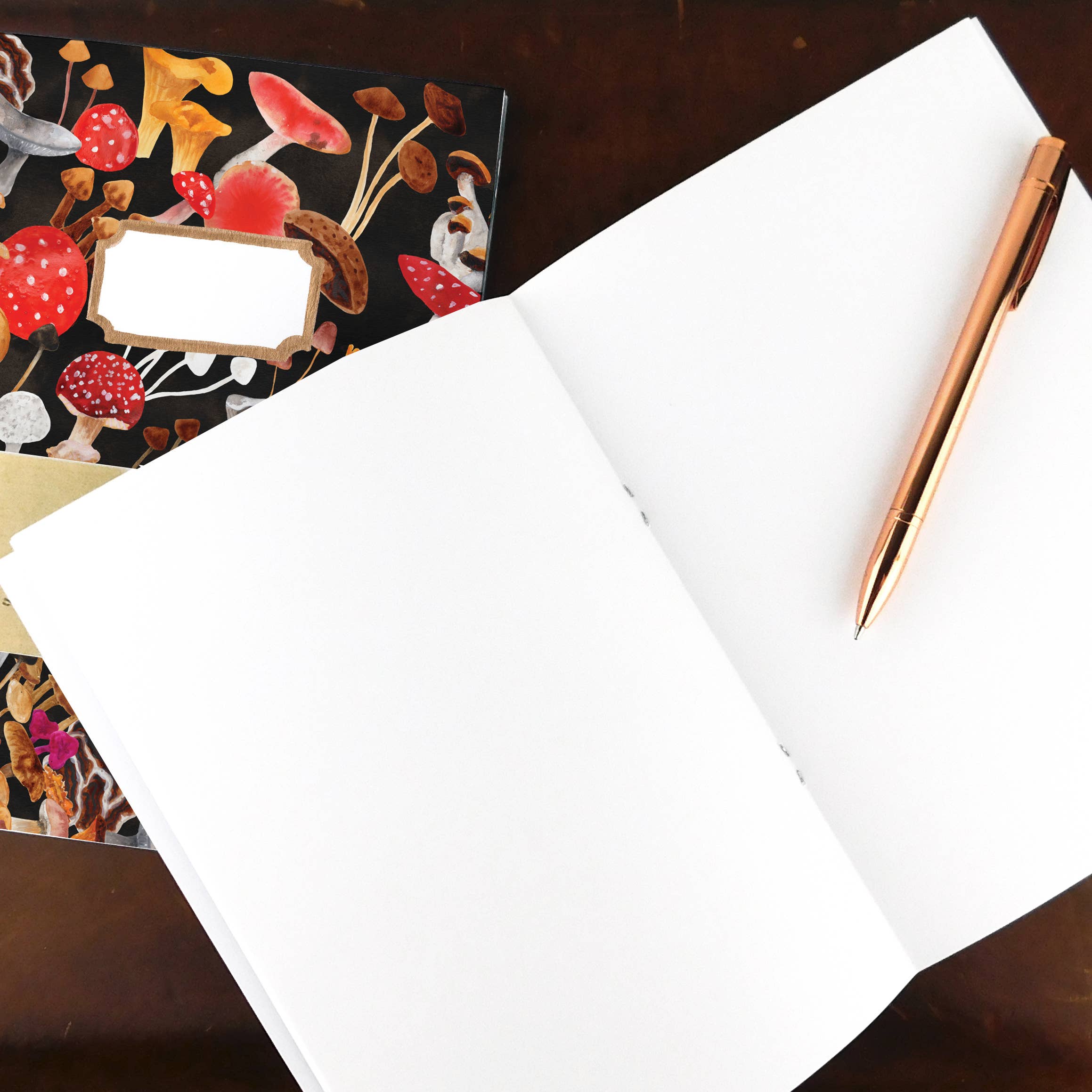 Bison Bindery – wholesale Notebook – Fungi A5 Recycled Notebook - 36 Plain Pages1