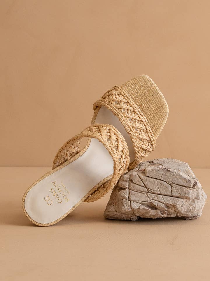 The Barbara Wheat | Woven Double Band Heel for wholesale on Faire