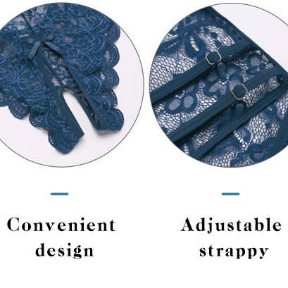 HIDDENBRAND - Wholesale Lingerie Bodysuit - Women's - Sexy Lace Babydoll Lingerie Bodysuit Nightwear3