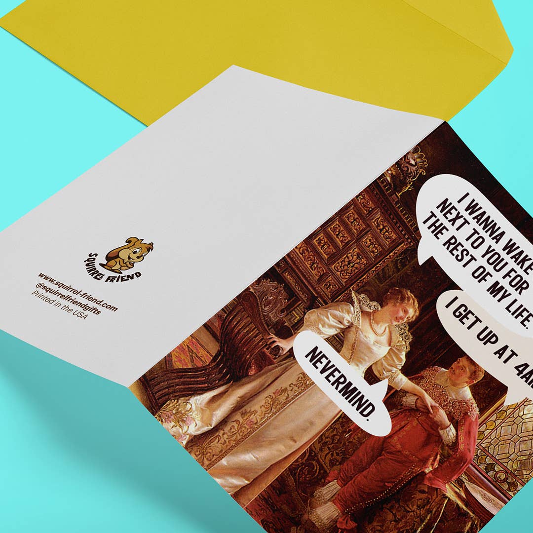 Squirrel Friend Gifts – wholesale Årsdagskort – Vakna med dig - Sarkastiskt jubileumskort2