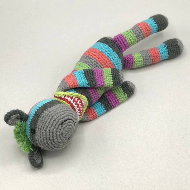 Pebble - Wholesale Handheld Rattle - Baby - Cuddly Striped Donkey Plush – Plush Toy for Kids2