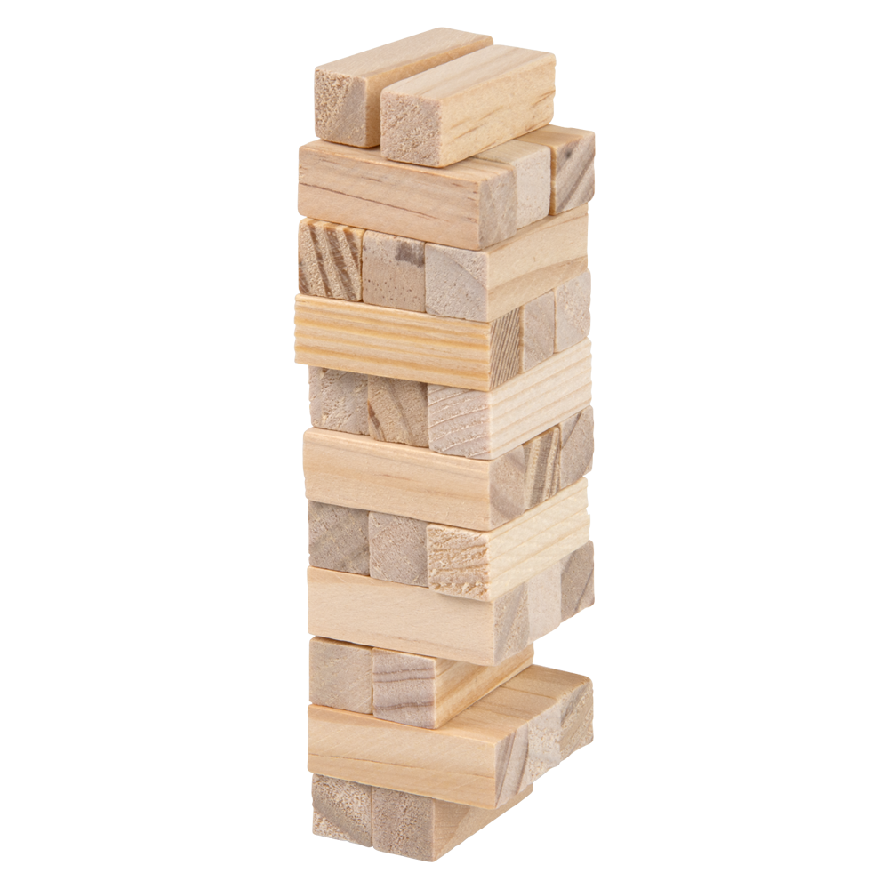 The Toy Network - Wholesale Board Game - (T) MINI WOODEN TOWER GAME 4"3