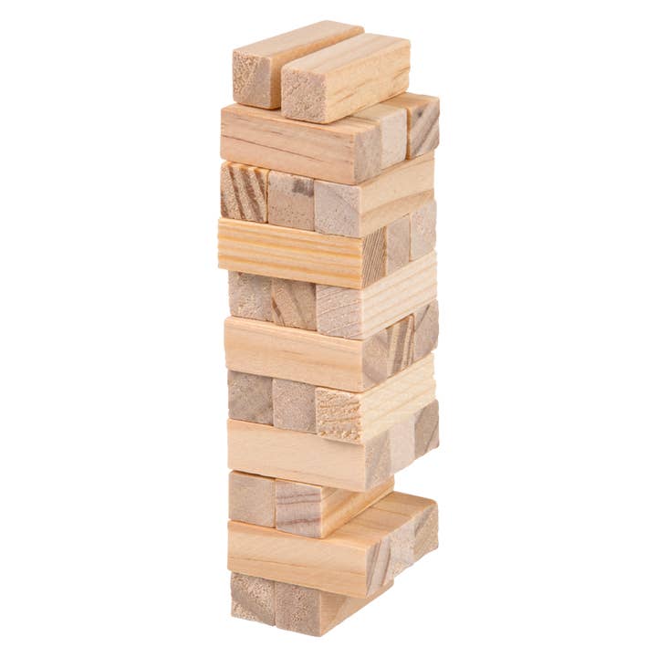 The Toy Network - Wholesale Board Game - (T) MINI WOODEN TOWER GAME 4"3