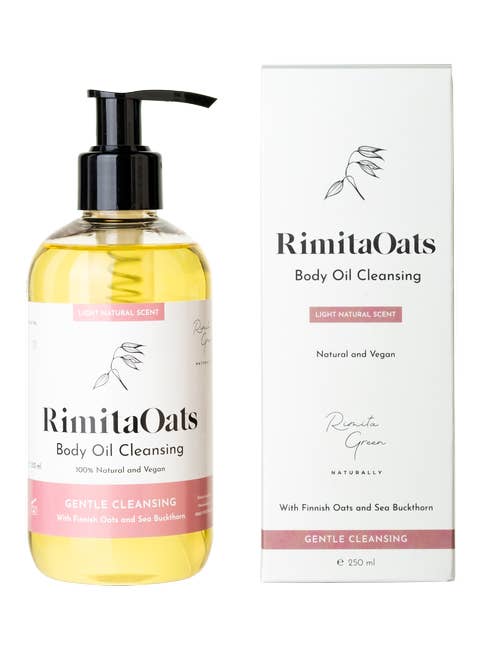 RimitaOats Body Oil Cleansing doucheolie 250 ml voor wholesale door Rimita Green