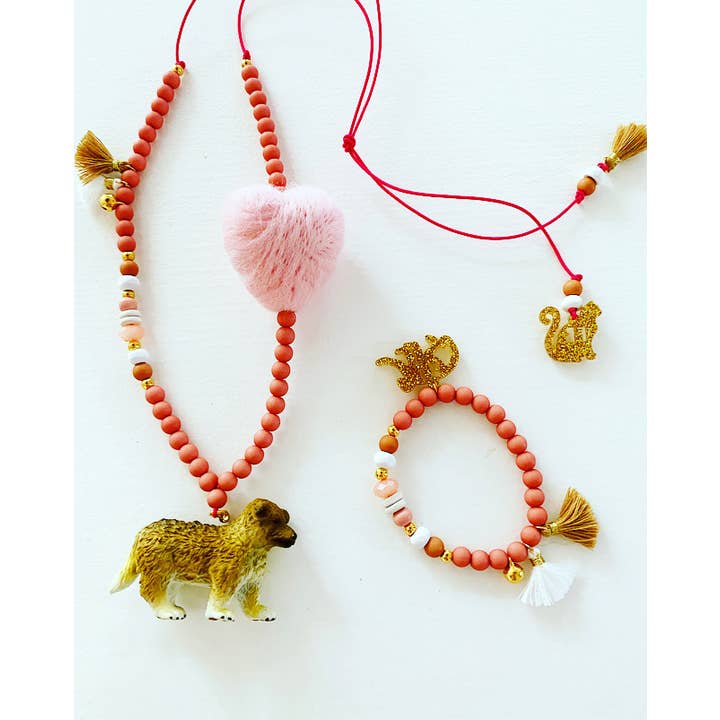 Feestbeest-kids – wholesale Pärlarmband – Barn – Armband Sweetheart Rosa2