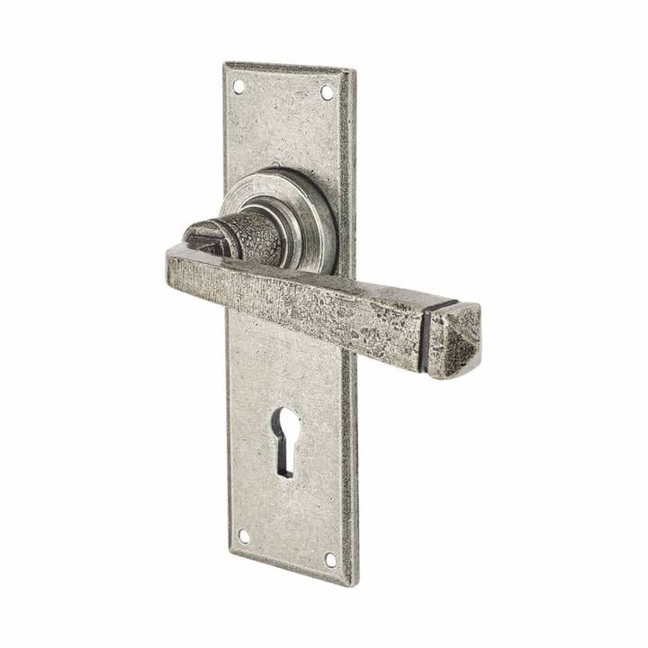 Avon Lock Door Handle - Keyhole - Pewter for wholesale by Diybasket