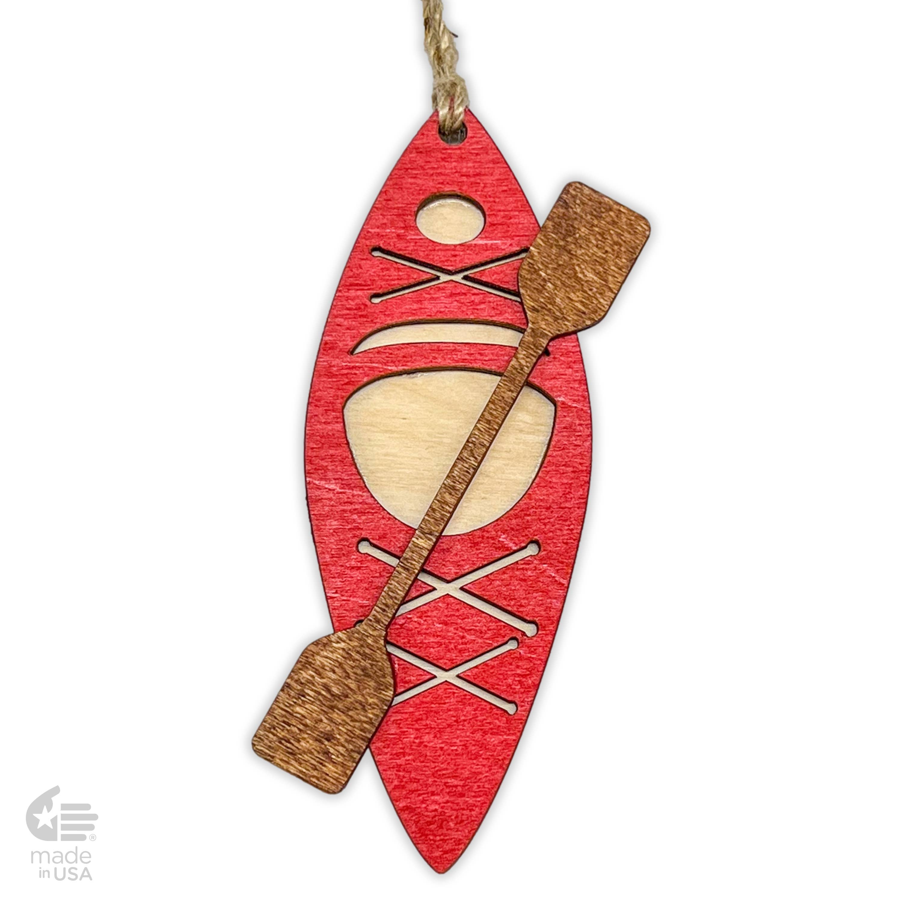 Bloom & Wander – wholesale Ornament – Kayak Ornaments | Lake Coastal | Christmas Customizable2
