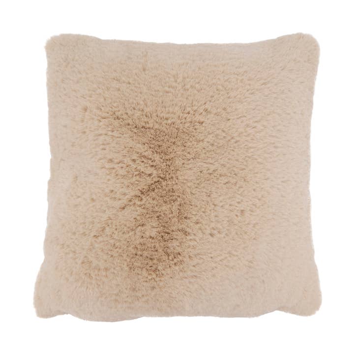 Luxe Comfort Faux Rabbit Fur Poly Filled Throw Pillow for wholesale by Saro Lifestyle