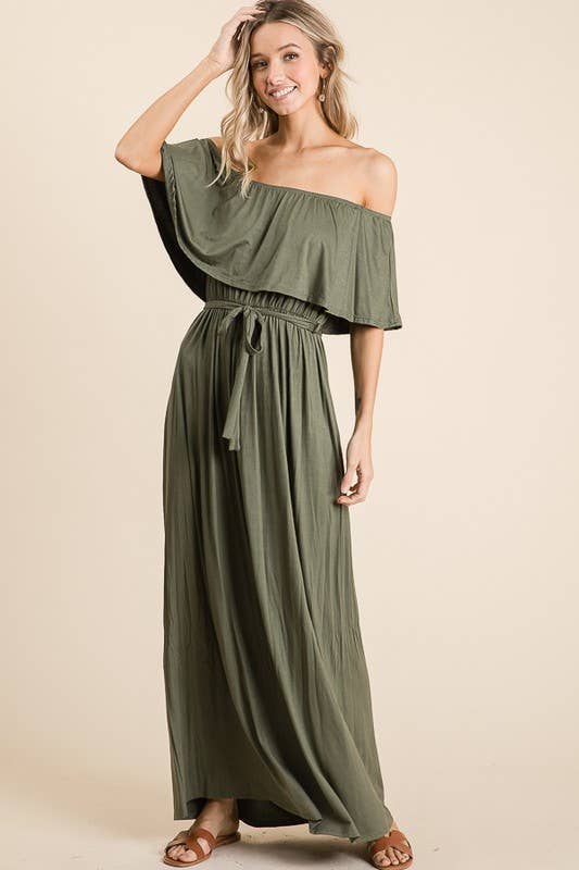 lovely melody - Wholesale Dress - Women's - LMD5025-Rayon Jersey Off the Shoulder Maxi Dress9