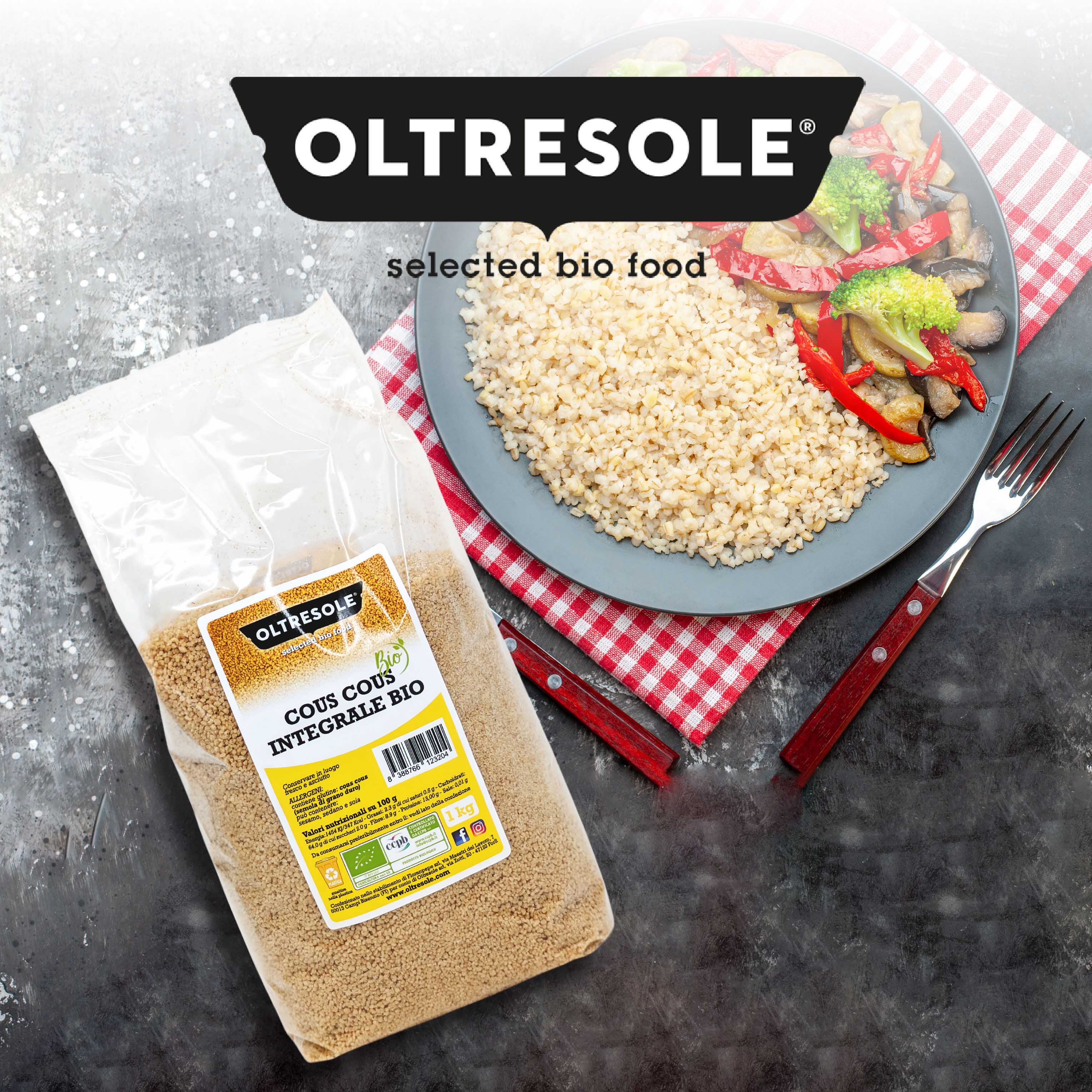 Oltresole - Wholesale Whole Grains - ORGANIC WHOLEMEAL COUSCOUS 1 Kg7