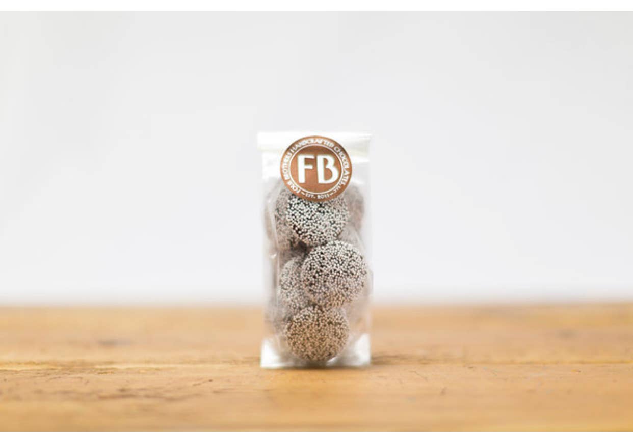 Four Brothers Chocolates - Wholesale Chocolate Covered Sweets - 2 oz. "Grab-n-Go" Dark Nonpareils2
