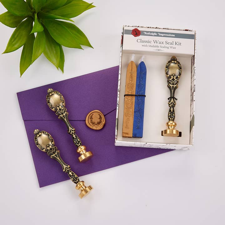 Freund Mayer & Co. - Wholesale Sealing Wax - Vintage Metal handle Wax Seal Kits-9 popular symbols
