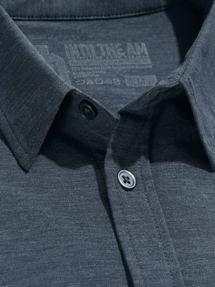 INTO THE AM - Vente Chemise à col boutonné – homme - Chemise boutonnée à manches longues pour hommes50