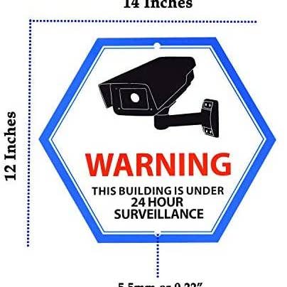 Mandala Crafts - Wholesale Sign - Aluminum Video Surveillance Sign, Security Camera Warning