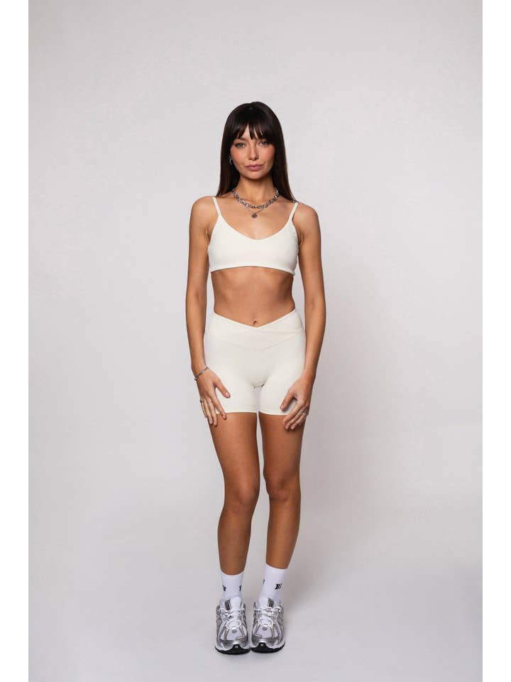 White Utopie Shorts in Ivory for wholesale on Faire5