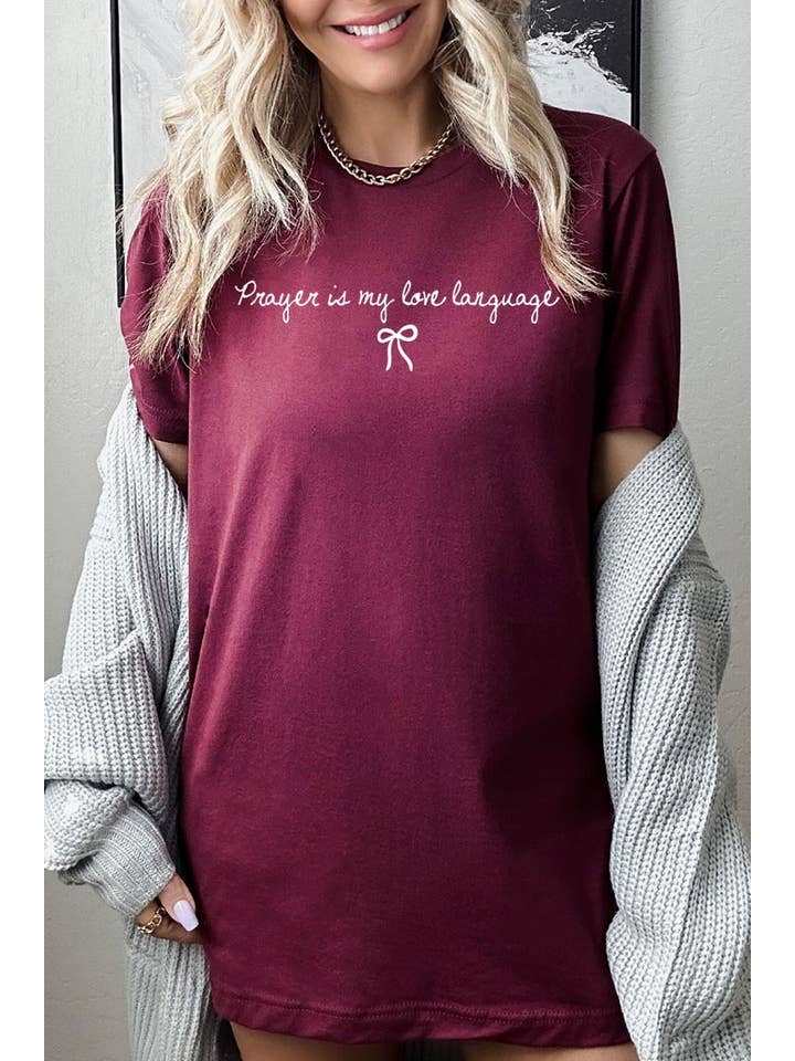 COLORBEAR - Wholesale T-shirt (graphic) – women's - Prayer Is My Love Language Graphic Tee9