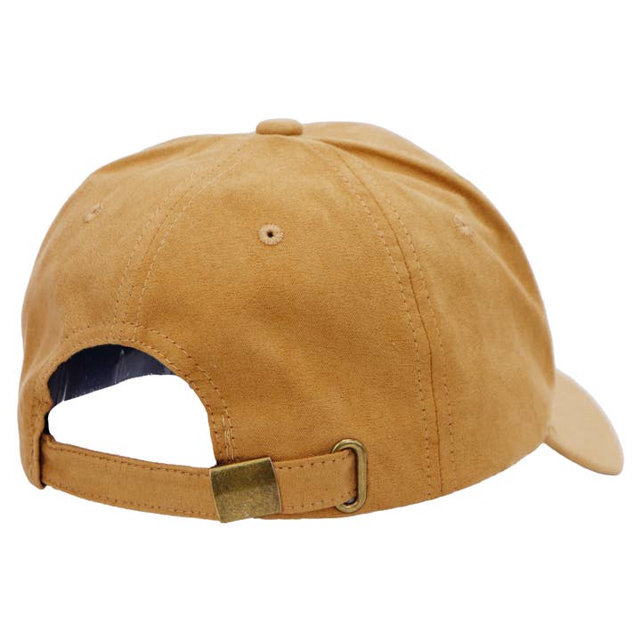 Cap Zone - Wholesale Baseball Cap - Unisex - Faux Suede Buckle Strap Back Baseball Cap