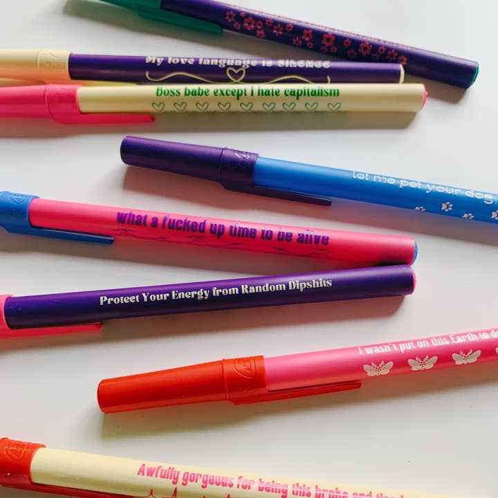 GetBullish - Wholesale Pen - What A Fucked Up Time To Be Alive Ballpoint Pen in Pink5