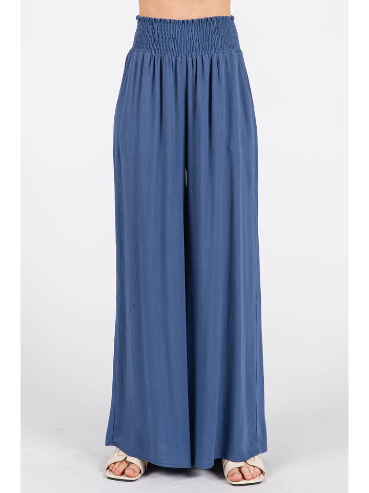 Final Touch - Wholesale Pants - Women's - Heavy Gauze Wide Leg Pants - NP70263D-HV41