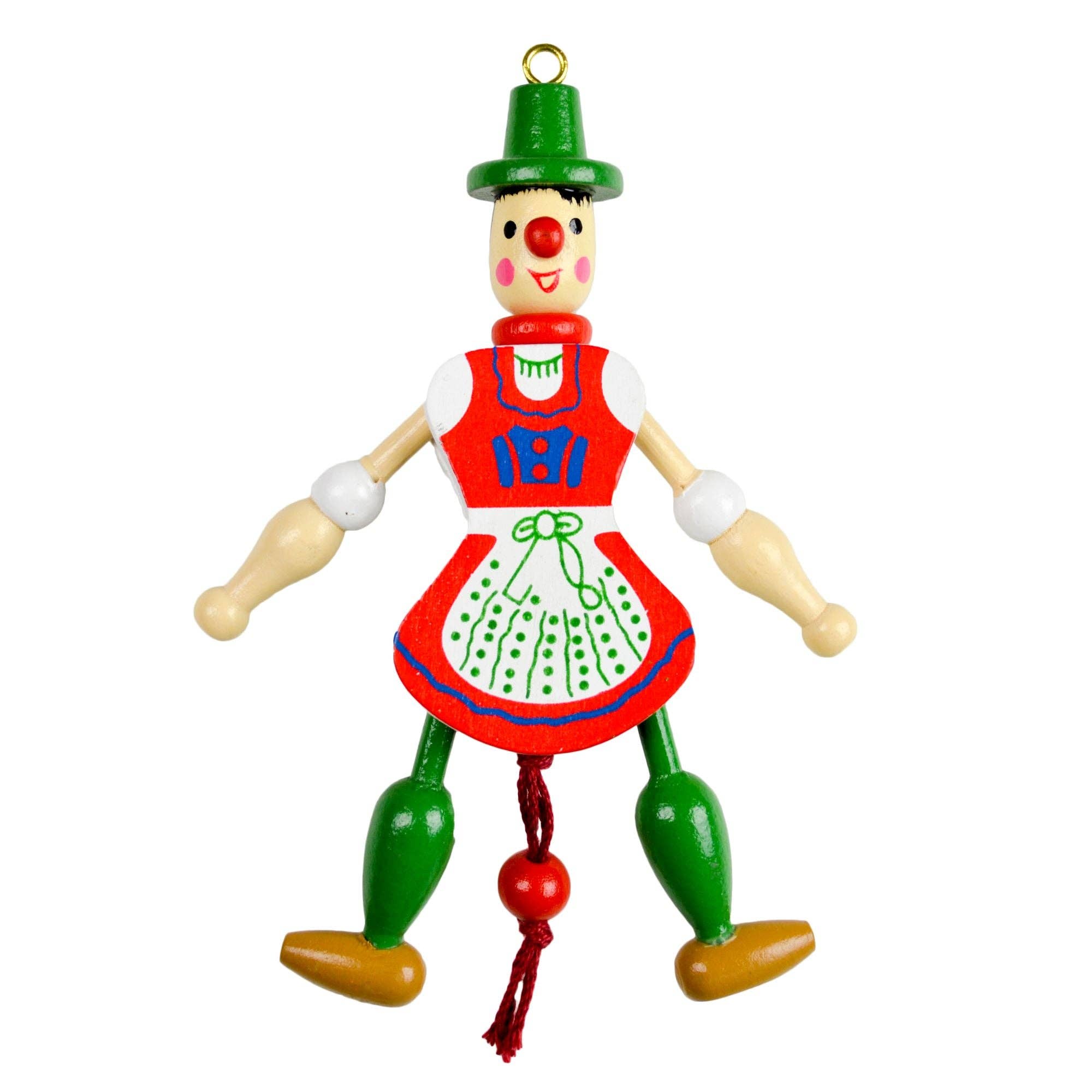 European Heritage Gifts - Wholesale Wood Toy - Kids - German Girl Jumping Jack Toy0