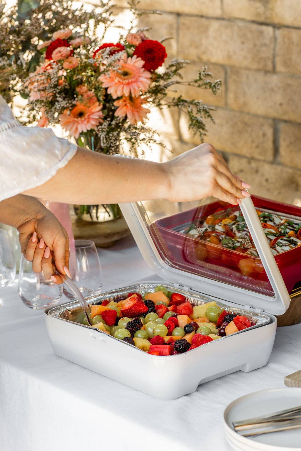 Fancy Panz - Wholesale Kitchen Tool/Gadget - Premium Set - Pan Frame w/ Lid & Hot or Cold Gel Pack -White6