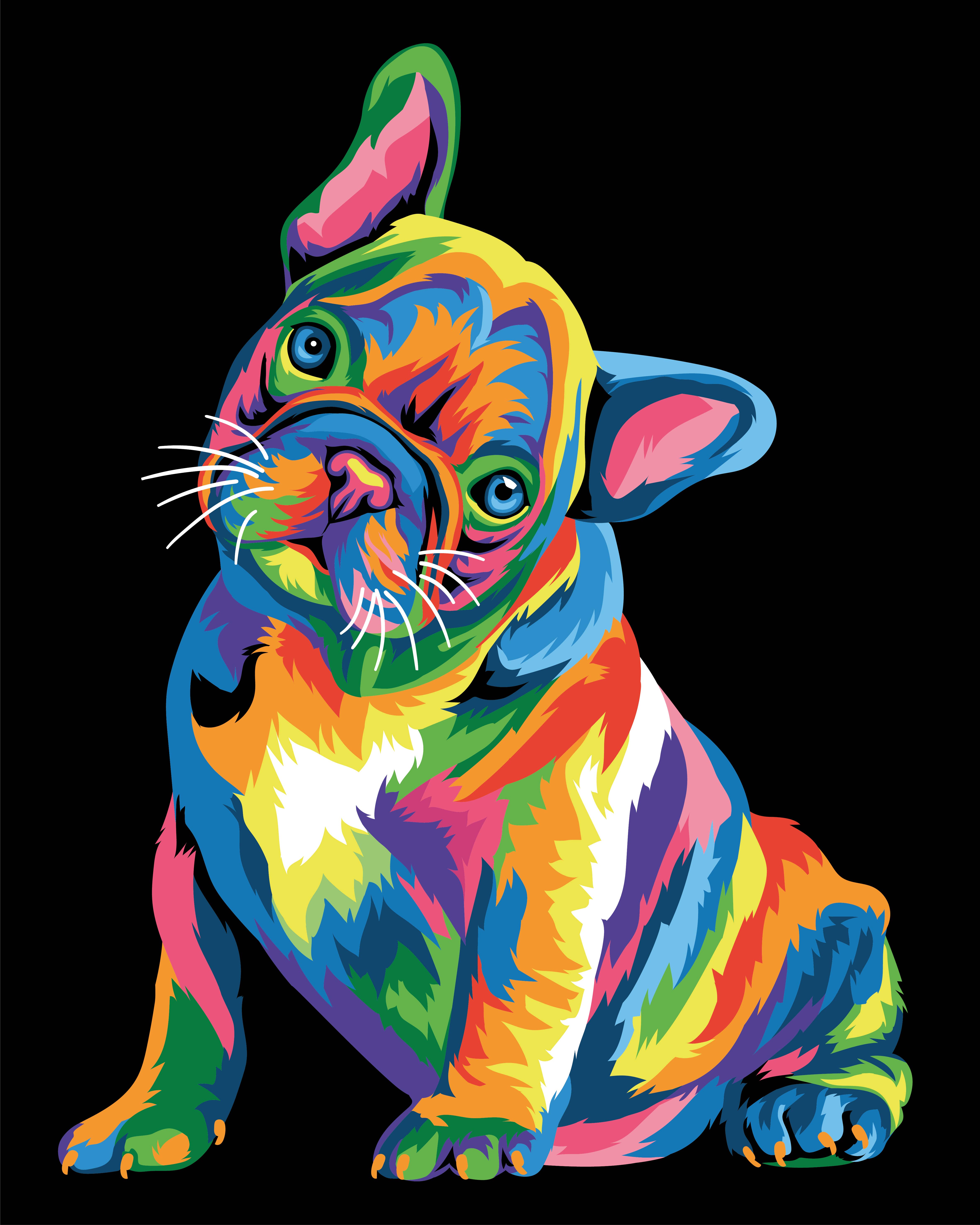 Winnie's Picks – wholesale DIY craft kit – Colorful French Bulldog - Paint by Numbers kit - Graduation Gifts 20253