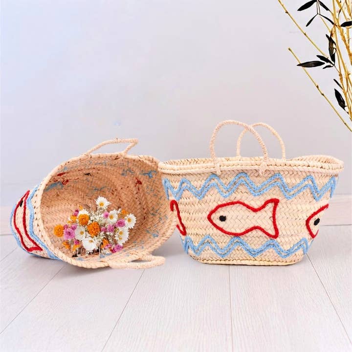 craftberber - Wholesale Beach Bag - Handmade French Basket Bag – Natural Straw Beach Tote3